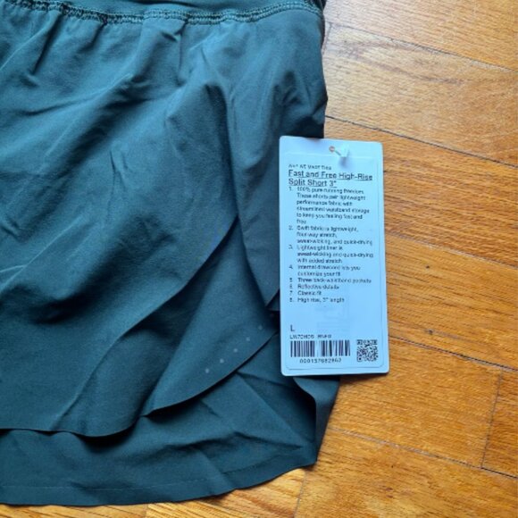 Lululemon Fast and Free High-Rise Classic-Fit Split Short 3" | L - Picture 2 of 6